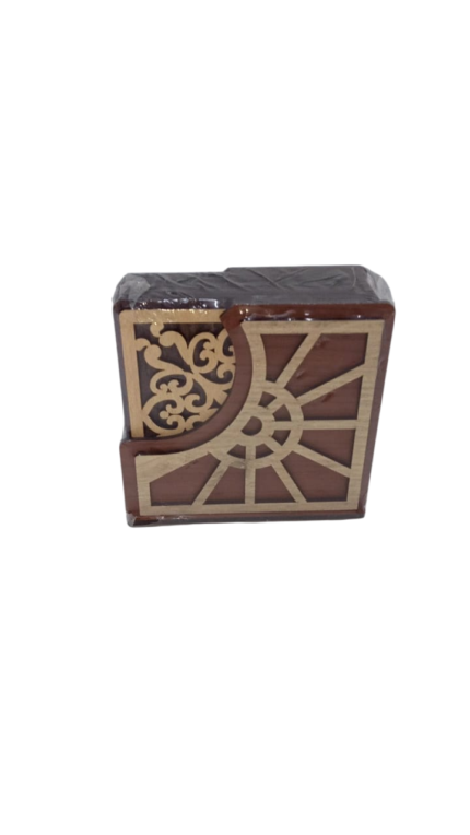Wooden coaster, laser-cut, square/round