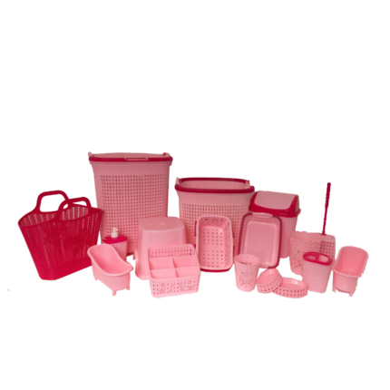 Bathroom set, 17 pieces