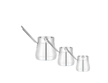 3-piece coffee pot set, sizes 1, 3, and 5