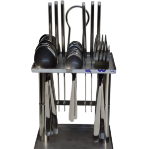 Cutlery set, stand, 24 pieces