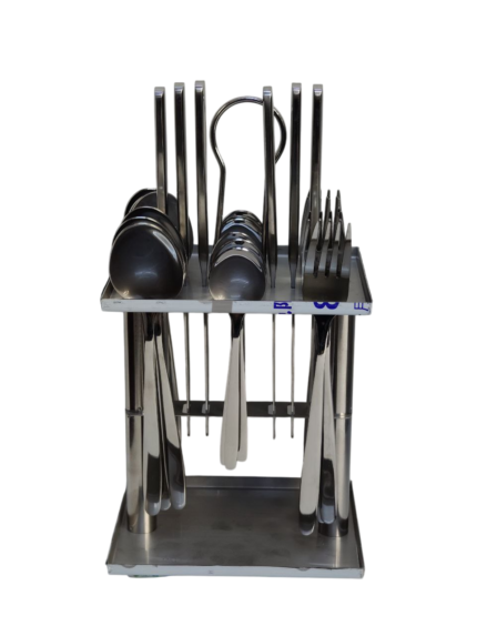 Cutlery set, stand, 24 pieces
