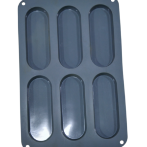 Silicone tray, 6 compartments, oval box