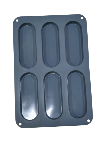 Silicone tray, 6 compartments, oval box