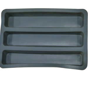 Silicone tray, 3 compartments, rectangular box