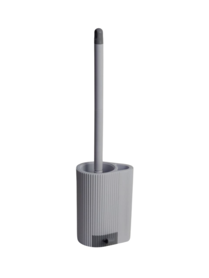 Toilet brush, with seat, and a thin cleaning brush