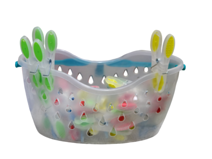 Saturday with clips, dotted, 24 pieces