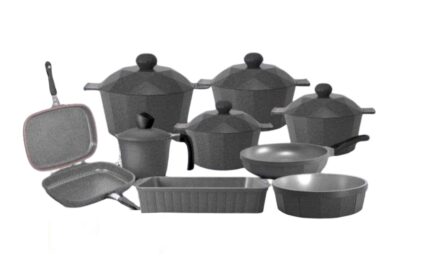 Granite, Ribbed, 22-piece set