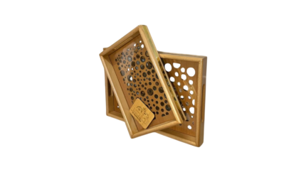 Steel tray set
