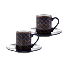 Coffee set with saucer, mixed