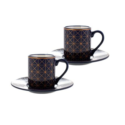 Coffee set with saucer, mixed