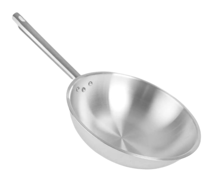 Stainless steel wok/frying pan, size 24
