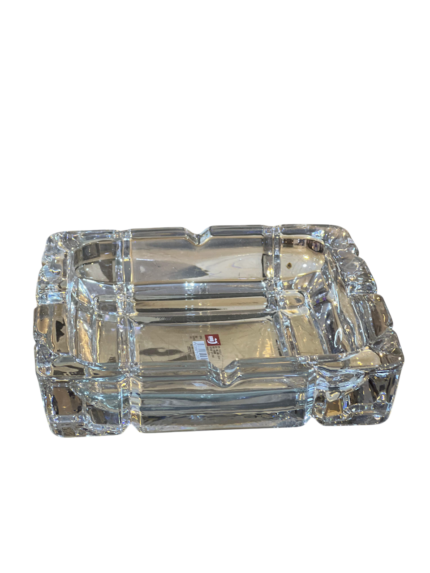 Glass ashtray, square, large