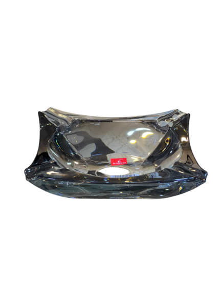 Glass ashtray, squares, gray