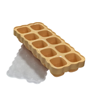 Ice cube tray, plastic shapes