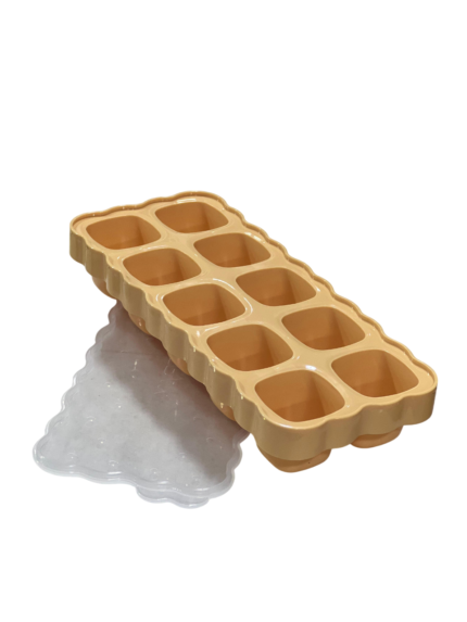 Ice cube tray, plastic shapes