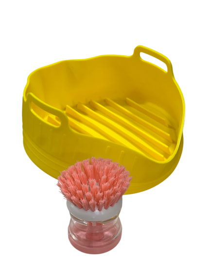 Cake mold, silicone + brush