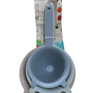 Funnel set, plastic with strainer, large, 3 pieces