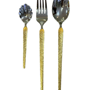 86-piece wooden cutlery set