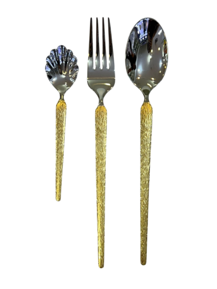 86-piece wooden cutlery set