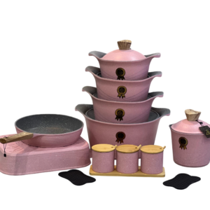 Korean style granite cookware set, 16 pieces