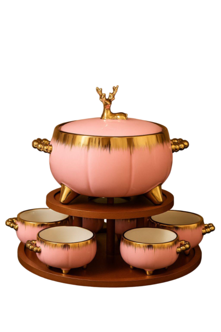 Gazelle soup set with pot