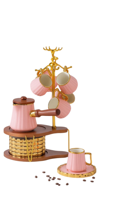 Gazelle coffee set with pot and saucer