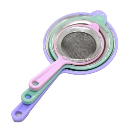 3-in-1 stainless steel colander in various colors