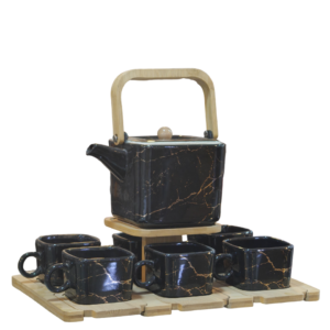 Tea mug set with teapot