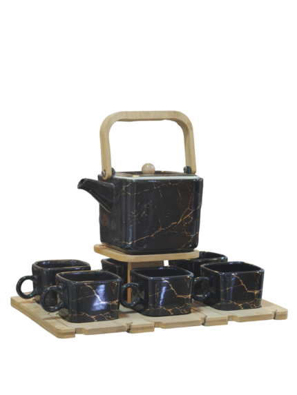 Tea mug set with teapot