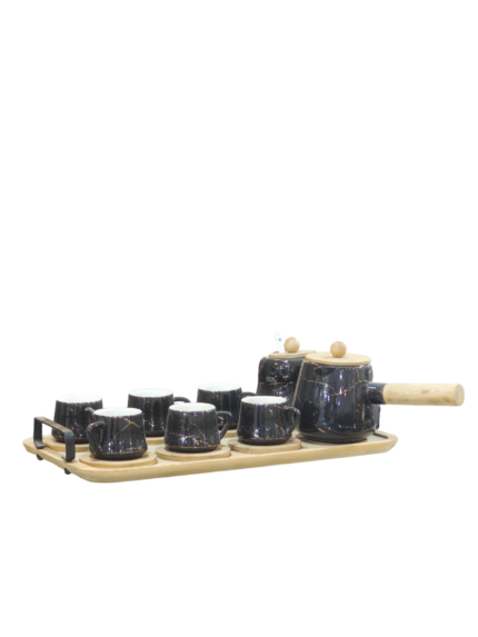 Coffee set with pot and tray