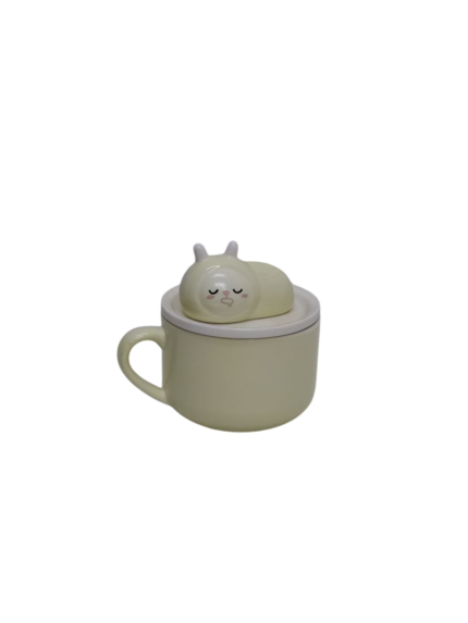 Colorful soup mug with lid, Kitty
