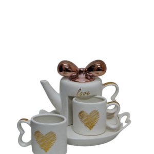 طقم براد شاي بالصينيه فيونكه 4ق