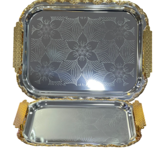 طقم صوانى تقديم دهبى صغير