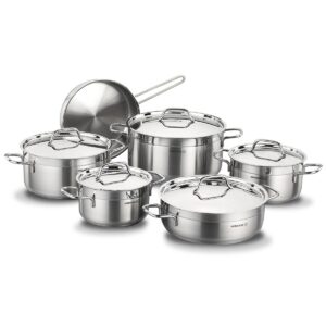 Korkmaz 11-piece stainless steel set