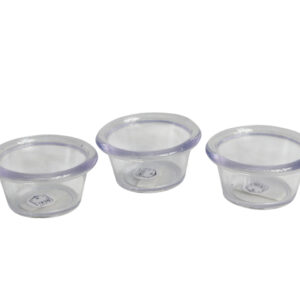 small acrylic cup, plain sauce