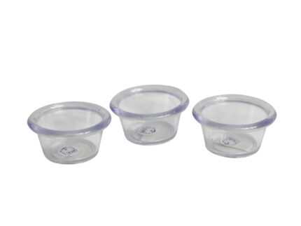 small acrylic cup, plain sauce
