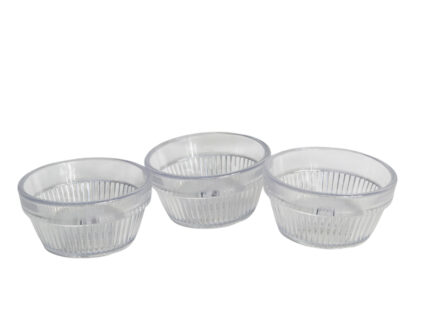 Large embossed acrylic sauce cup