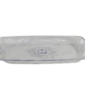 Rectangular acrylic rose-shaped tray