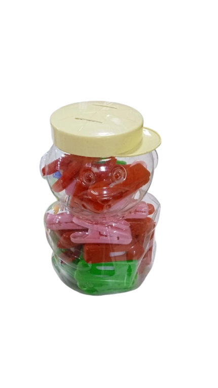Plastic clips, 36 pieces, teddy bear pack