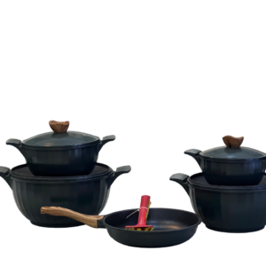 11-piece ribbed granite set