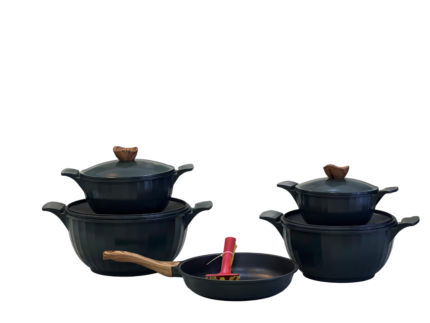 11-piece ribbed granite set