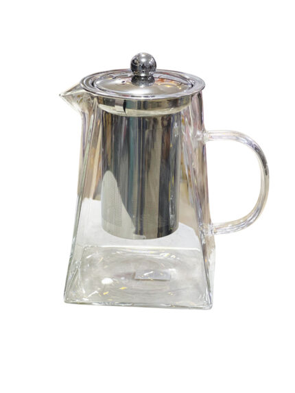 Double glass tea kettle, 950ml, with strainer