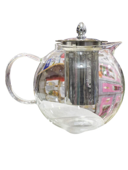 Double glass tea kettle, 1300 ml, with strainer