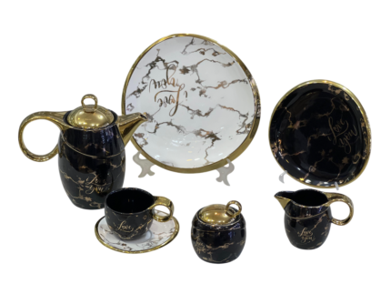 Tea and cake set, 24 pieces