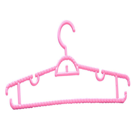 pink plastic clothes hanger