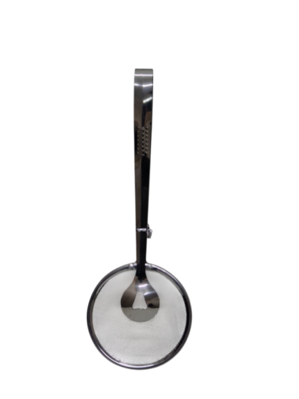 tong with a strainer