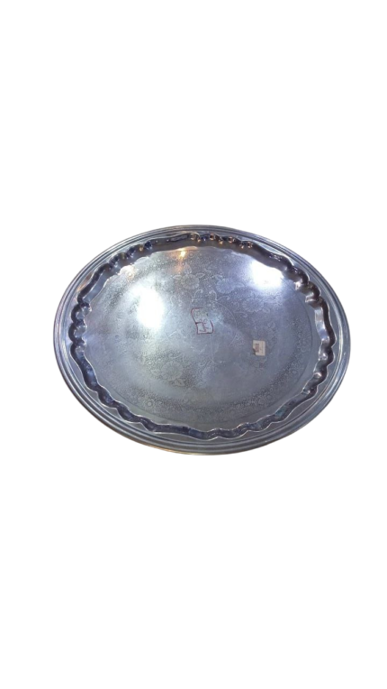 Stainless steel ribbed dinner tray, size 50