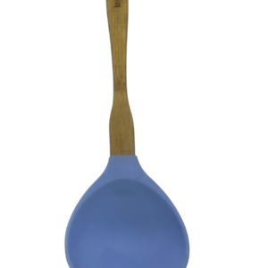 Silicone spoon with wooden handle