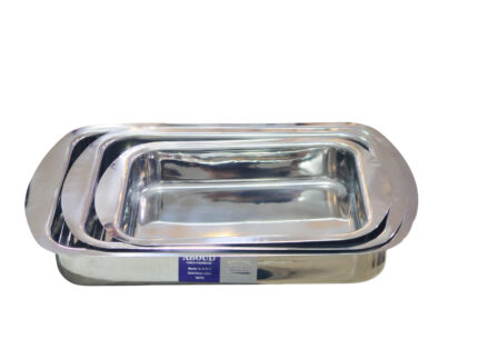 Set, casserole, square, steel