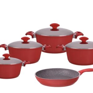 Ceramic and granite cookware set, 9 pieces